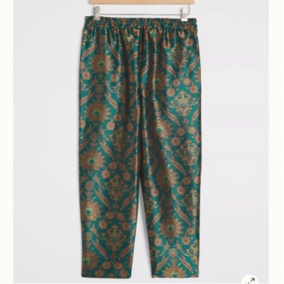 NWT Maeve Anthropologie Jacquard Trousers Ankle - Picture 1 of 6